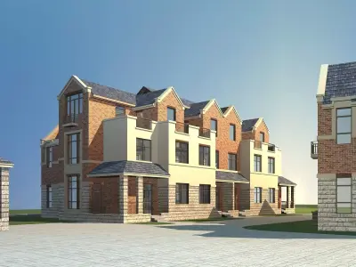 Architecture residential building 3D model