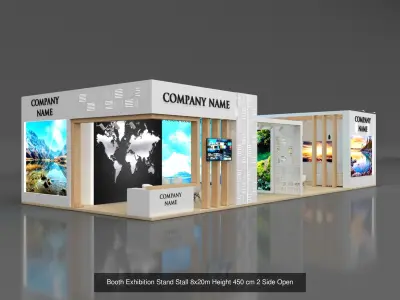 10 Exhibition Stand Stall Booth 3D model 3D Model Collection 3D Model Pack 2