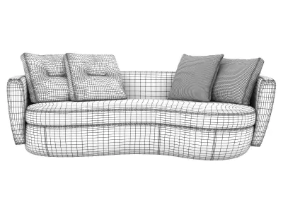 Ipanema Sofa Curved 3D model