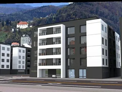 residential building Low-poly 3D model