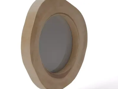 Arbor Handcrafted Wooden Wall Mirror Low-poly 3D model