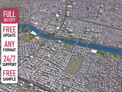 Nasiriyah - 3D City Model Low-poly 3D model