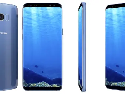 Samsung Galaxy S8 Coral Blue  3D model