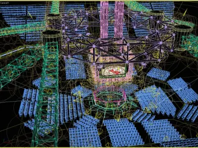 UFC Style Octagon Fighting Arena 3D model