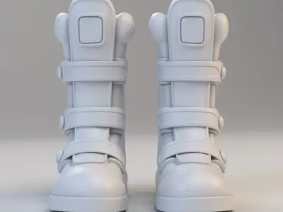 Cartoon Cyber Boots 3D model