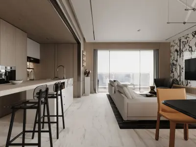 Apartment interior scenes     3D model 14