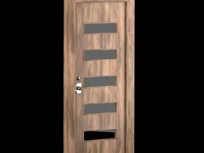 Interior-exterior Wooden Door 3D model buy
