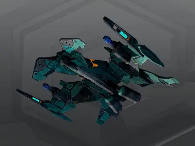 SF MAREK Fighter B2 Low-poly 3D model