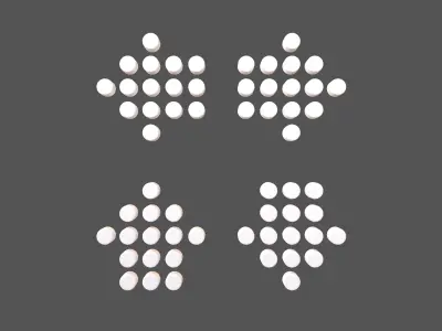 Arrow Dotted Style Symbol V1 002 Low-poly 3D model