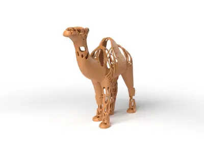 Dromedary Dust Voronoi Low-poly 3D model