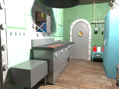 Krusty Krab ver 2 Low-poly 3D model