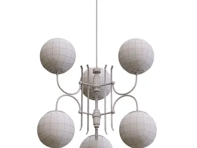 STILNOVO 6-LIGHT CHANDELIER 3D model