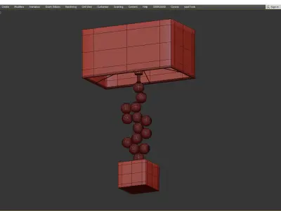 Silver Sculptural Table Lamp Liang and Eimil Folie Low-poly 3D model