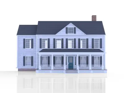 Farm House Southern Style with Porch 3D model