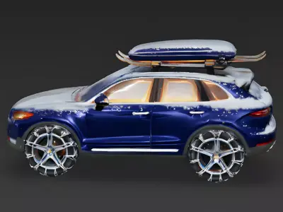 Luxury Ski-Resort SUV 3D Model Low-poly 3D model