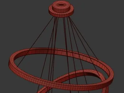 Wheel Long Gold DIMM 3D model