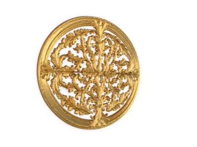 Classic oval carved decor ornament 17 3D print model purchase