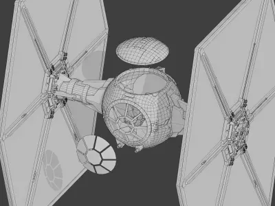 Classic Tie Fighter Low-poly 3D model