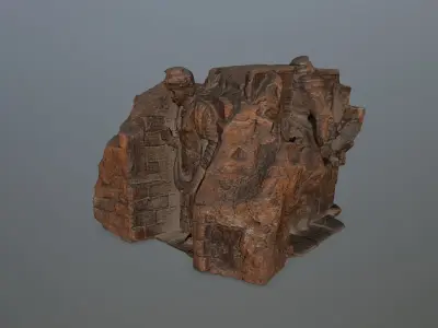 buda temple Low-poly 3D model