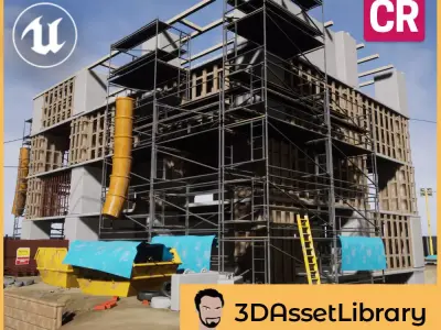 CR SERIES - Construction Pack For Unreal Low-poly 3D model