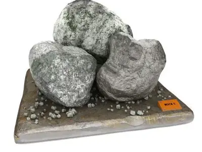 Rock low polygon Low-poly 3D model