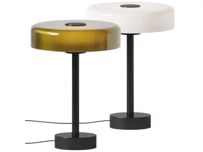Blown Glass Disc Table Lamp - In Common With 3D model