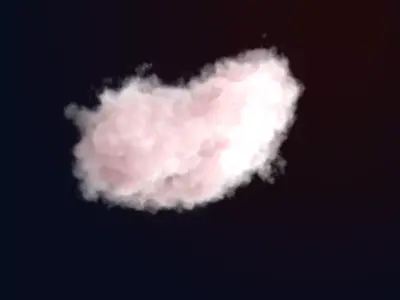 VDB Heart Shaped Cloud Animated 01 3D model