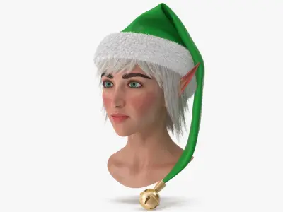  Christmas Elf Female Head 3 