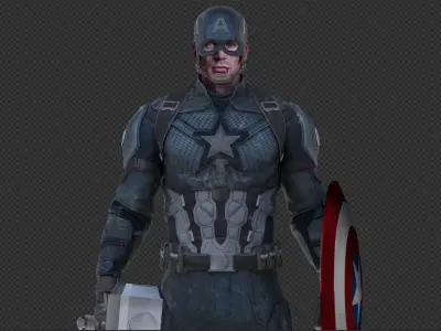 Captain America Steve Rogers from Avengers Endgame 3D model
