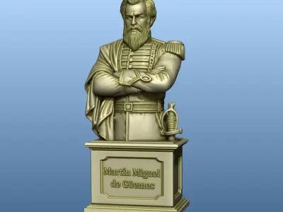 Bust of Martin Miguel de Guemes 3D print model purchase