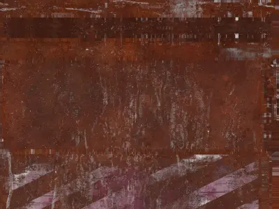 Rusty Old Street Barricade Low-poly 3D model