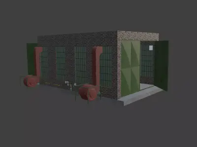 Warehouse02 with interiours 3D model