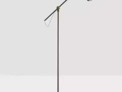 Black Lamp Low-poly 3D model