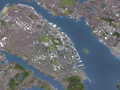 Halifax - 3D City Model Low-poly 3D model