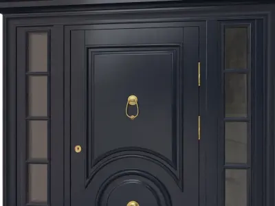 Entrance classic door 16 3D model