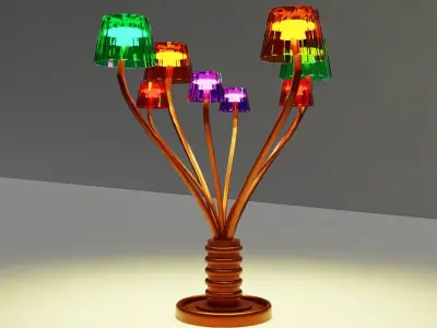 Ornamental Organic Standing Lamp 3D model
