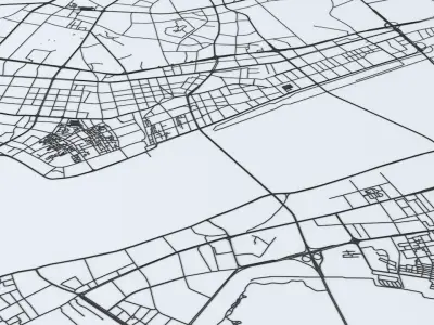 Wuhan Road Network and Streets 3D model