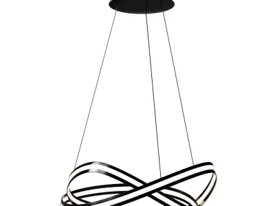 Novas LED pendant chandelier in black and white 3D model