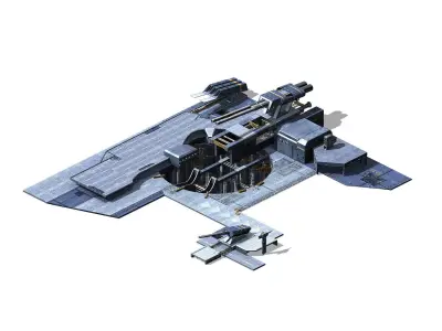 Spaceship - guardian turret 01 3D model