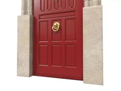 Entrance classic door 142 3D model