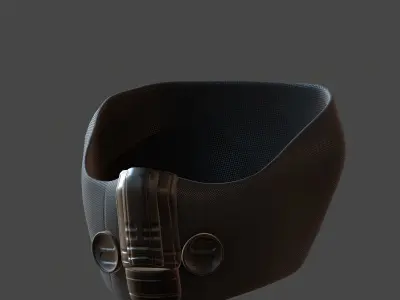 Gas mask helmet 3d model scifi Low-poly  Low-poly 3D model 335