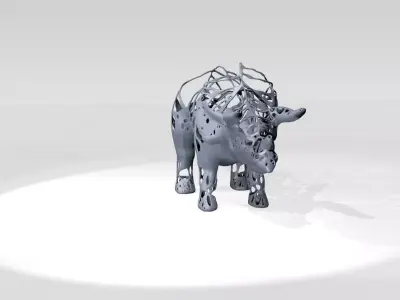 Triceratops Dust Voronoi 3D model