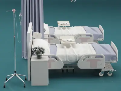 Modern Hospital Bed 3D model