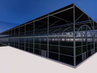 Agricultural Greenhouse Tent Frame -B9 3D model