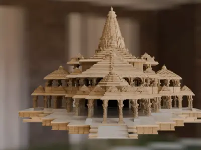 Detailed Vedic Temple - Ancient Mythical Architecture Concept 3D model