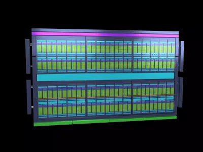 GPU Pascal GP100 Architecture v1 004 Low-poly 3D model