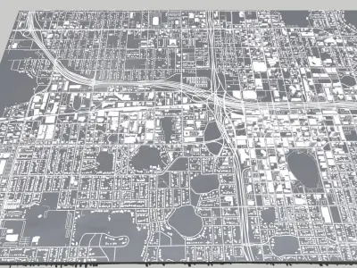 Cityscape Orlando Florida USA  3D model