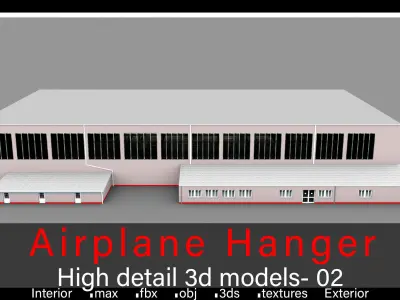 Airplane Hanger-  Airlplanes- Vol 02- High detail 3d models 3D model