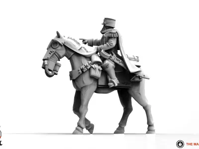 Valour Korps - Cavalry General Gustav 3D print model