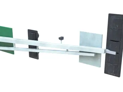 Street Light with Traffic 07 Low-poly 3D model